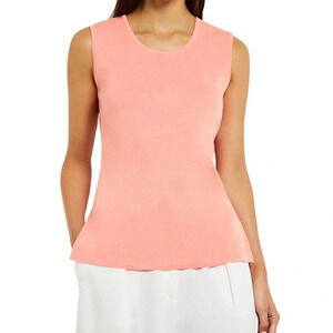 Misook Classic Knit Tank Top Scoop Neck Side Slit in Purple - Size Medium